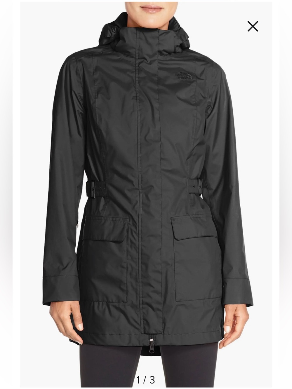The North Face Long Belted Windbreaker Rain Jacket